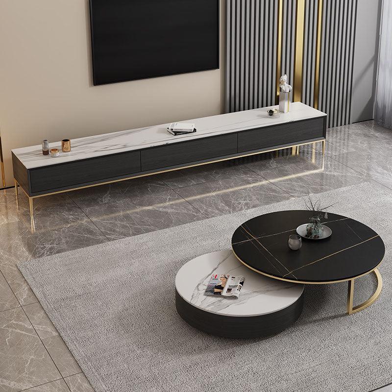 Bigbiglife Nesting Coffee Table With TV Stand, Sintered Stone | Weilai Concept