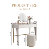 Kitoko Clear Dressing Table, White