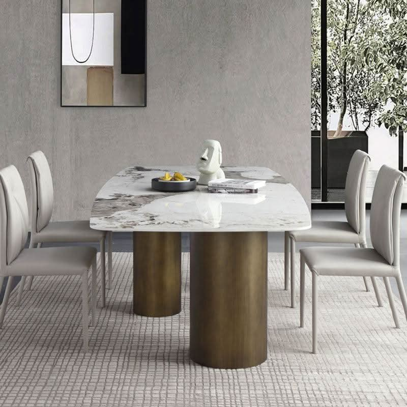 Mira Dining Table, Gold Base | Weilai Concept