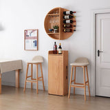 Liz Bar Table Set, With Wine Cabinet, Oak, Extandable | Weilai Concept