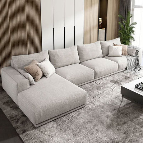 Frances Three Seater Corner Sofa, Cotton Linen | Weilai Concept