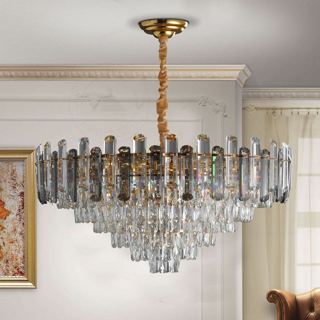 Modern Crystal Round Ceiling Light Chandeliers with Crystal Hanging Lamp~4802-0