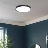 LED Ceiling Light Frame 18W Black Round Flush Mount Light Fixture~5449-0