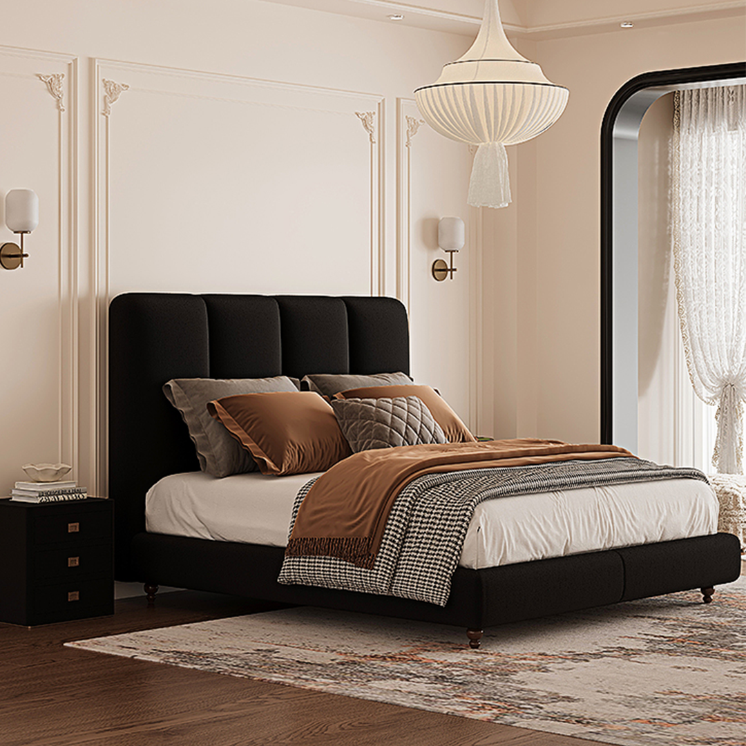 Lysander Double Bed, Black