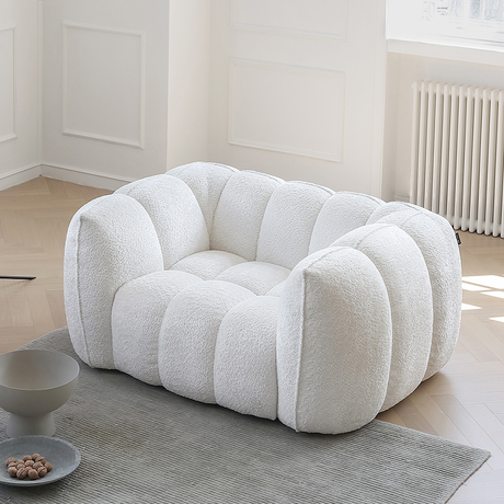 Oxley Pumpkin Single Sofa, Armchair, White