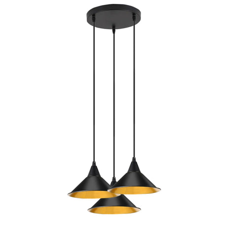 3 Head Industrial Metal Ceiling Colorful Pendant Shade Modern Hanging Retro Light Lamp ~ 3429-5