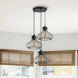 Black Industrial Cage Ceiling Pendant Lighting For Kitchen Island Loft Restaurant ~ 5140-0