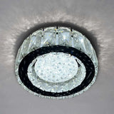 Modern LED Crystal Flush Mounted Ceiling Lamp Round Chandelier Light~5007-0