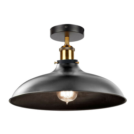 Metal Semi Flush Retro E27 Mount Kitchen Ceiling Lamp ~1300-7