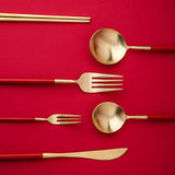 6 Piece Cutlery Set, Red | Weilai Concept