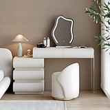 Penelope Dressing Table And Stool, With LED Mirror, Cream