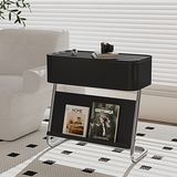 Nikolas Side Table With Storage, Black