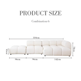 Lysander Velvet Module Three Seater Sofa, White