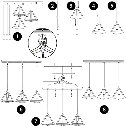 Ceiling Hanging Pendant  Light Shade Loft Style Metal~5270-3