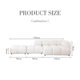 Lysander Velvet Module Three Seater Sofa, White