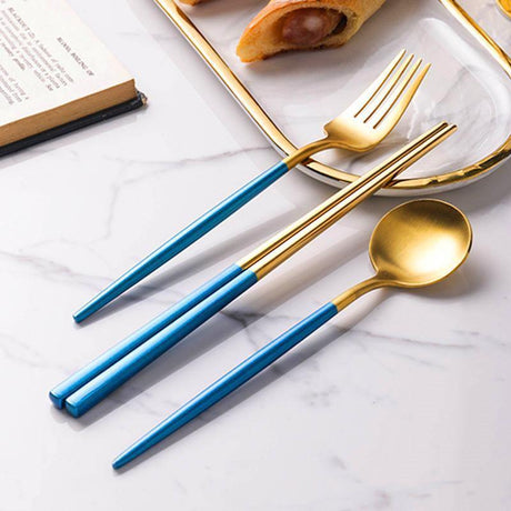 8 Piece Cutlery Set, Blue | Weilai Concept