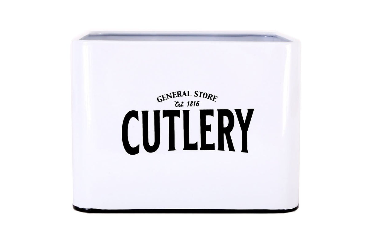 General Store Metal Cutlery Box 18x16cm