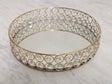 Mirrored decorative tray with crystal embellishments-0