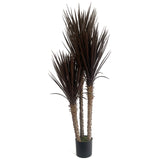 155cm Artificial UV Resistant XL Triple Yukka Tree Plant Spiky Tree Triple Dark-0