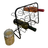 Black Metal Wire 12 Wine Bottle Holder