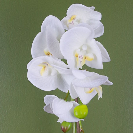 46cm Artificial Orchid Dark White / Silver-1