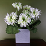 Artificial Potted Daisy Flowering Plant White-0