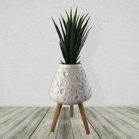 Moon White Planter with Stand-0