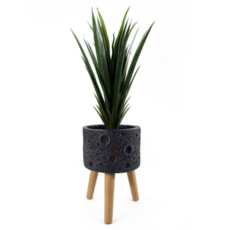 35cm x 24cm Large Lunar Black Planter-1