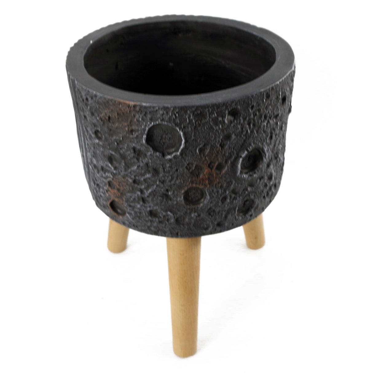 35cm x 24cm Large Lunar Black Planter-6