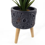 Moon Black Planter with Stand-3