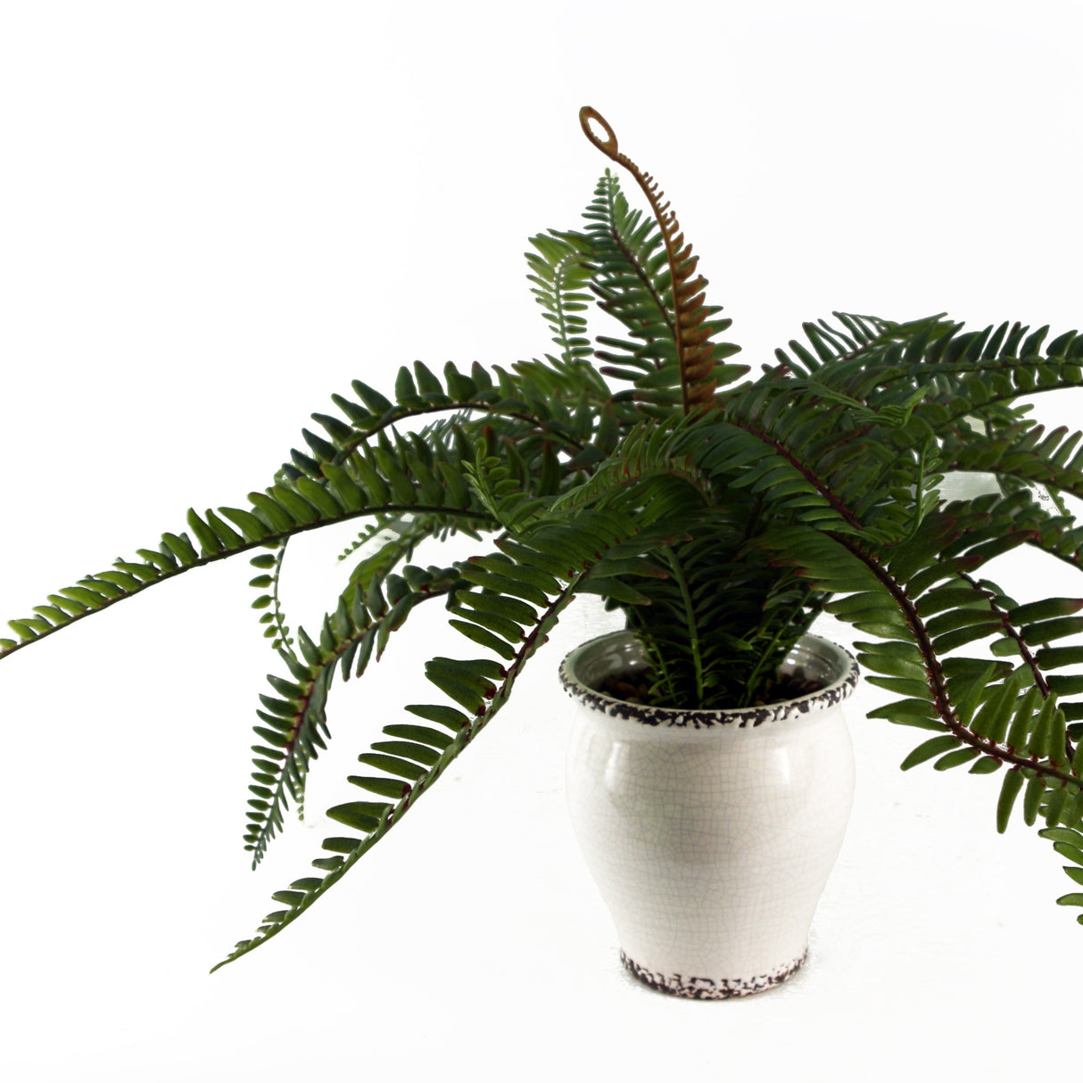 40cm Artificial Fern Bush in Decorative Planter-2