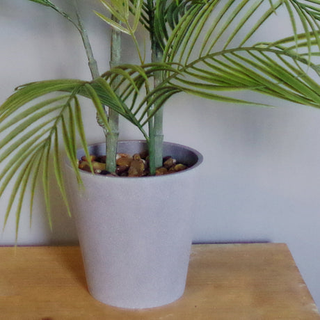 90cm Artificial Palm Tree Potted in Decorative Planter-1