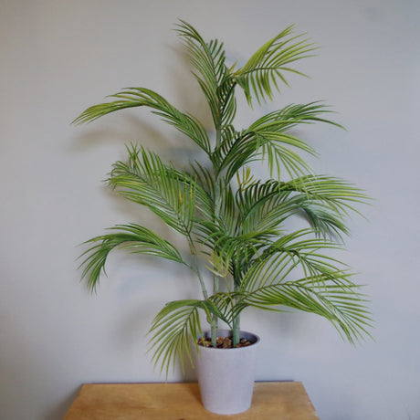 90cm Artificial Palm Tree Potted in Decorative Planter-0