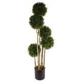 120cm UV Resistant Balls Topiary - 480 Leaves - Natural Trunk-0