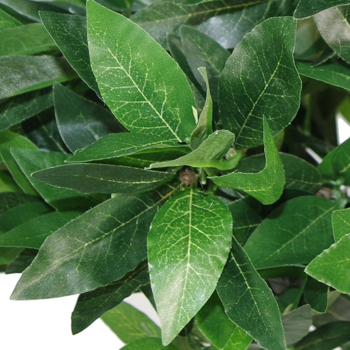 90cm (3ft) Plain Natural Trunk Artificial Topiary Bay Laurel Ball Tree-3