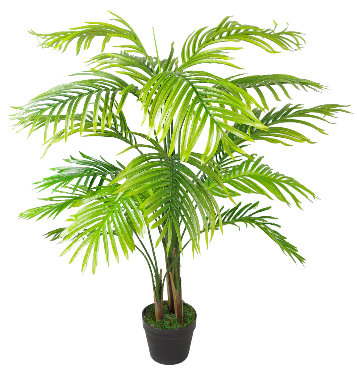 130cm Artificial Areca Palm Tree - Extra Large with Copper Metal Planter-2