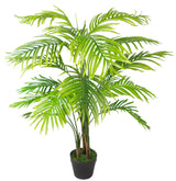 130cm Artificial Areca Palm Tree - Extra Large with Copper Metal Planter-2