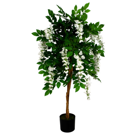 130cm Luxury Artificial Wisteria Tree White Flowers - Premium Range-0