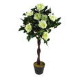 Artificial Cream Rose Tree Wedding Twisted Vine Detail 90cm (3ft)-0