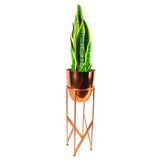 90cm Copper Planter with Artificial Yukka Plant-3