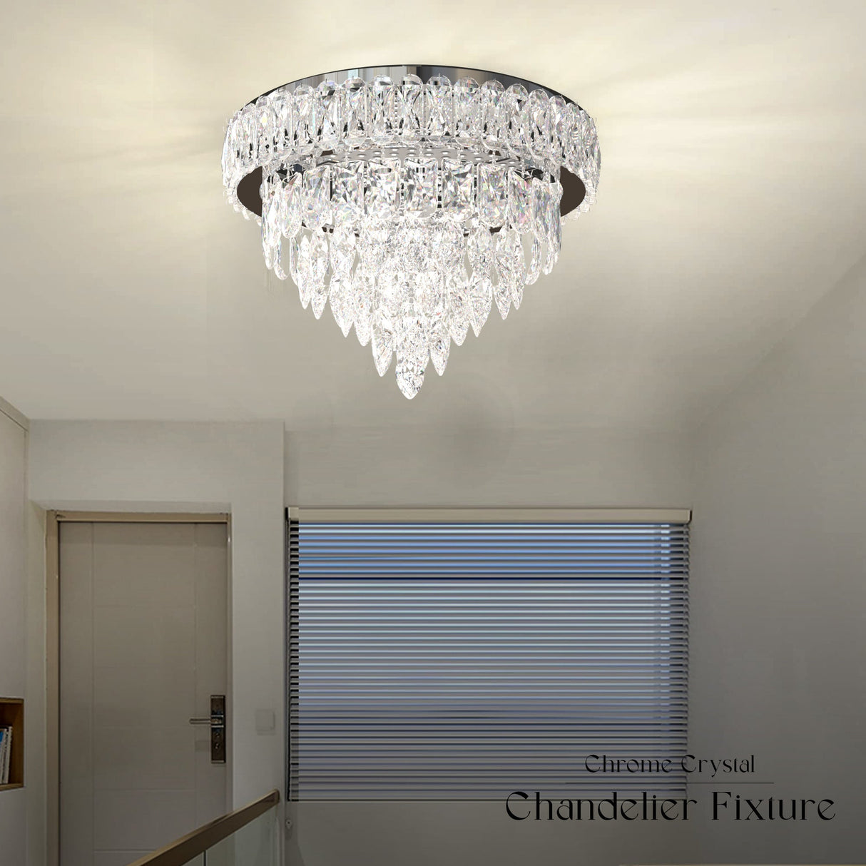 Modern Chandelier LED Crystal Ceiling Mount and Hanging Light ~5423-3