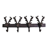 Rustic Cast Iron Wall Hooks, Reindeer