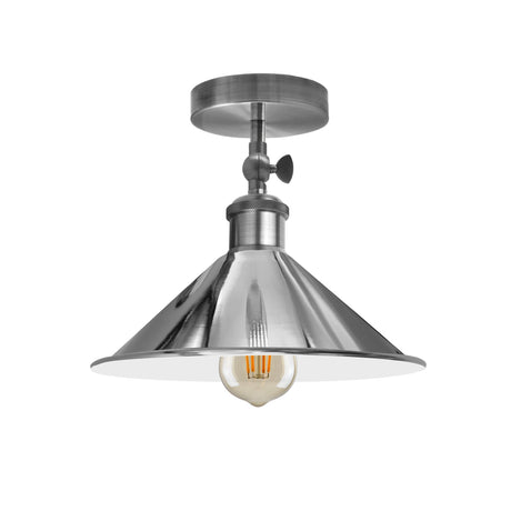 adjustable semi Flush Mount Metal ceiling Light Pendant Light Cone Shade~5132-1