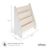 MAMOI® Book shelf for kids Beige, Bookcase for childrens room, Small bookshelf for toddler, Child bookcases and shelves, Wall stand storage and furniture for bedroom-2