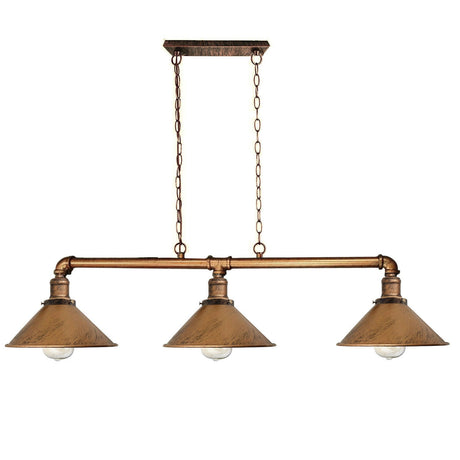 3 Way Cone Shades Ceiling Pendant Light Metal Pipe Light ~1861-3