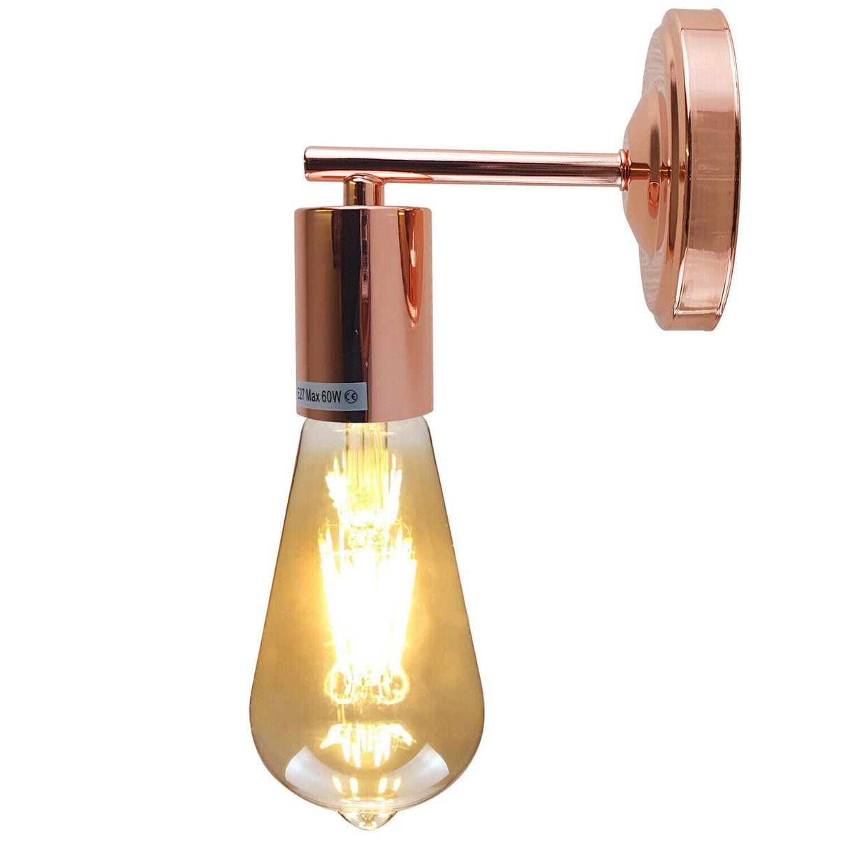 Rose Gold Industrial Vintage Retro Metallic Sconce Wall Light Lamp Fitting~1690-4