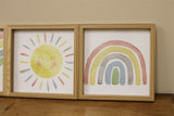 Set of Three Rainbow Framed Prints