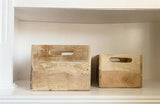 Set Of Two Engraved Cheese & Wine Crates