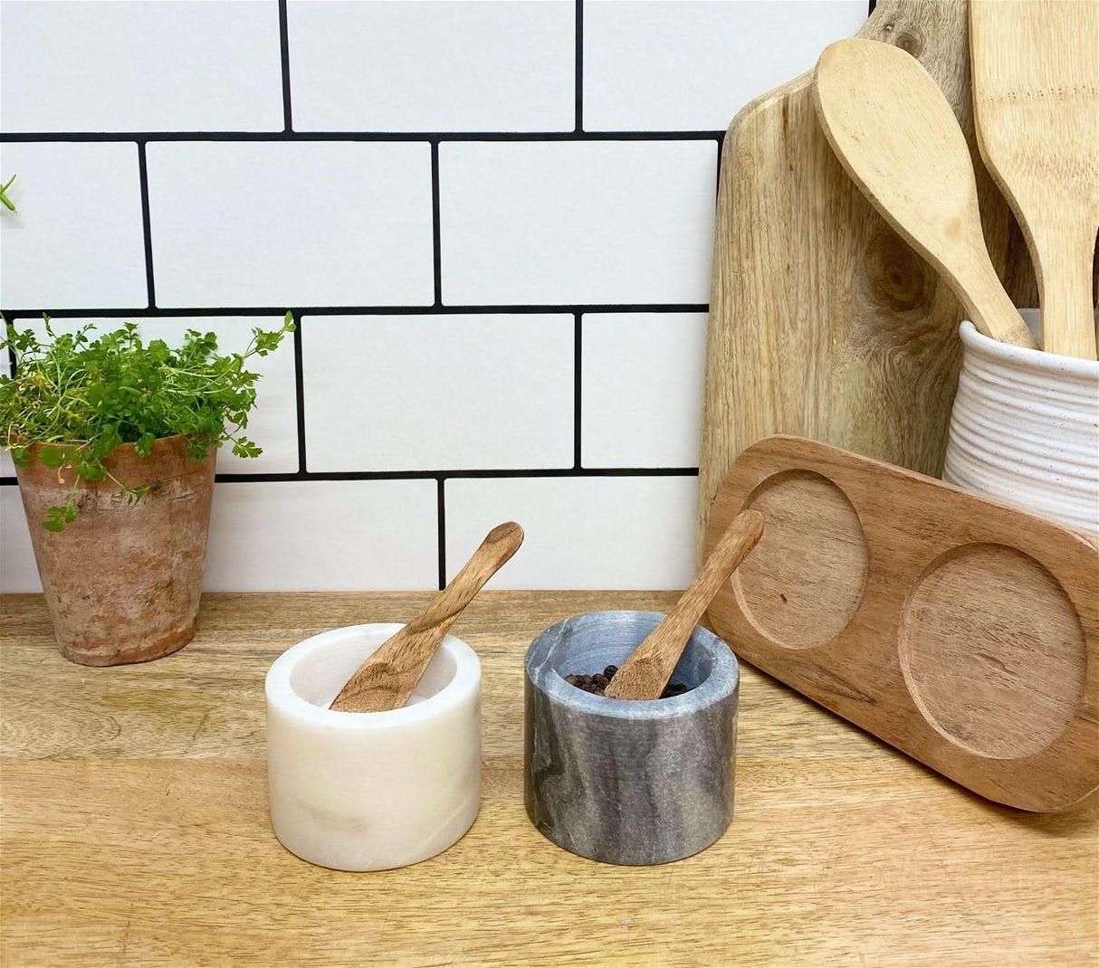 Marble Salt and Pepper Bowls