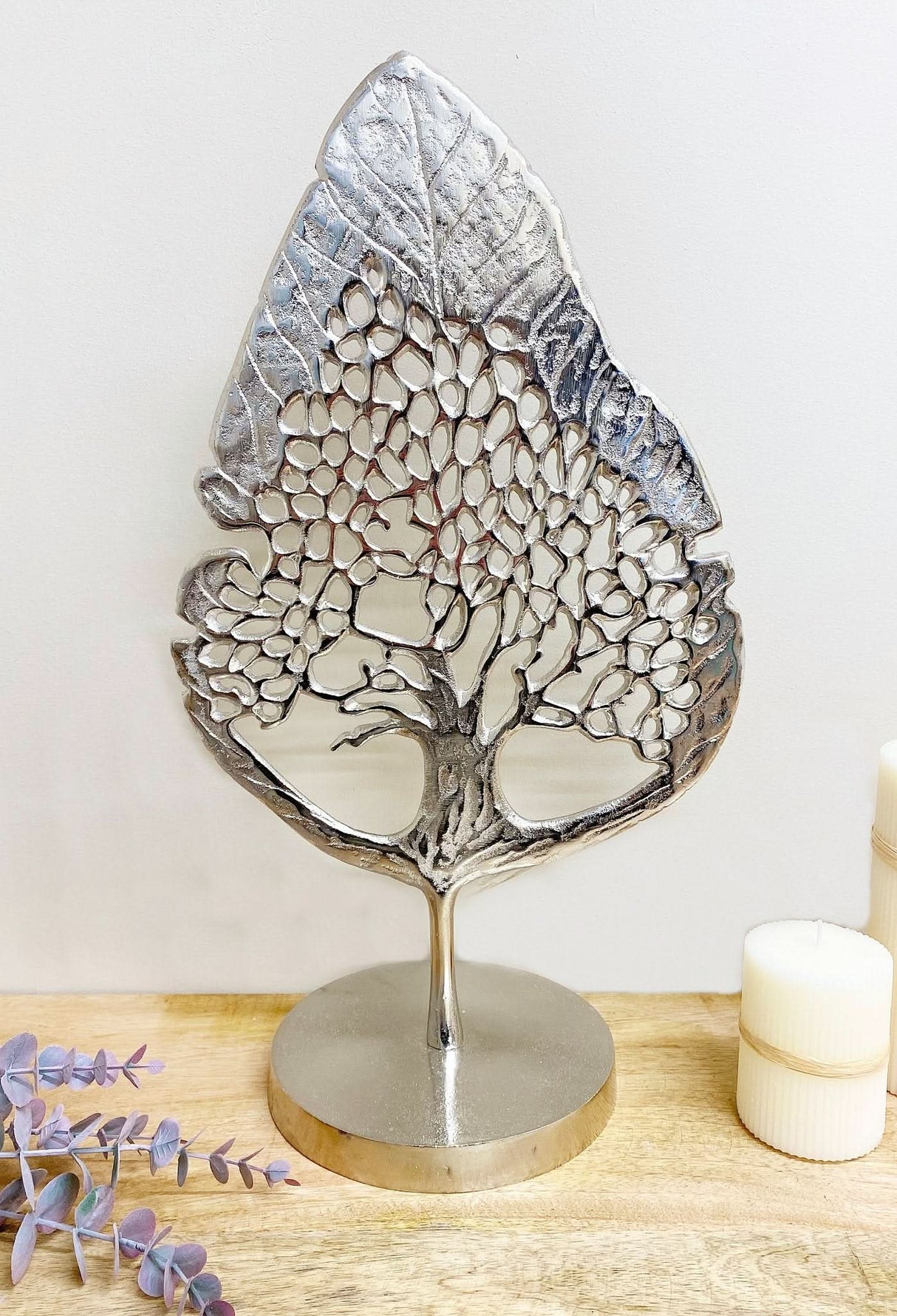 Silver Leaf Tree Ornament